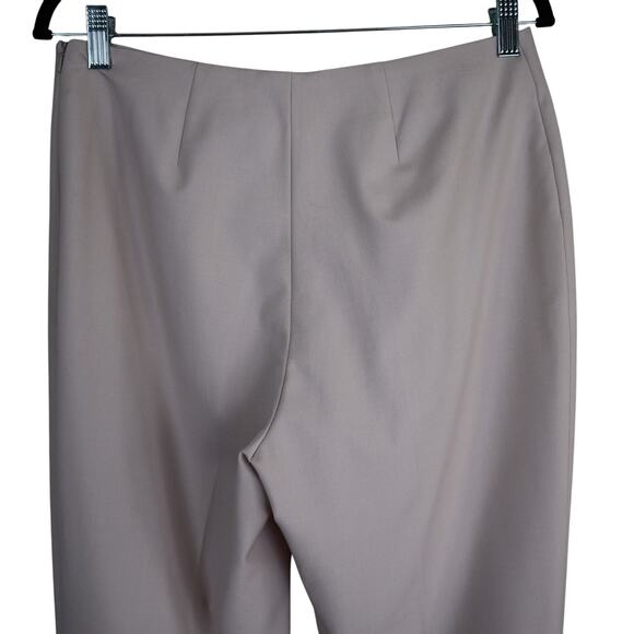 Talbots Womens Classic Side Zip Pants Size 10 Slim Fit Cream Tailored Crease - Picture 4 of 12